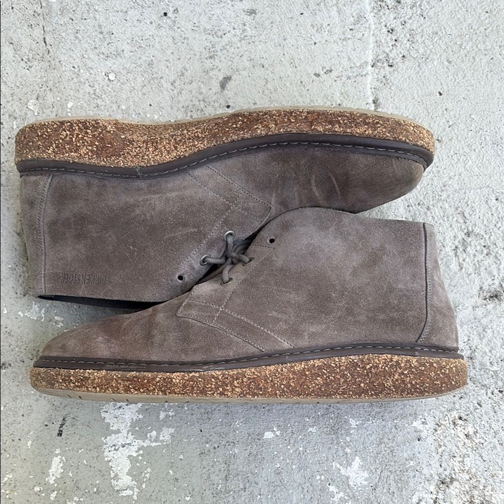 Birkenstock Milton, gray suede shoes/boots